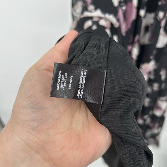 Torrid Black Purple Floral High Neck Midi Dress Size 18 - Picture 6 of 7